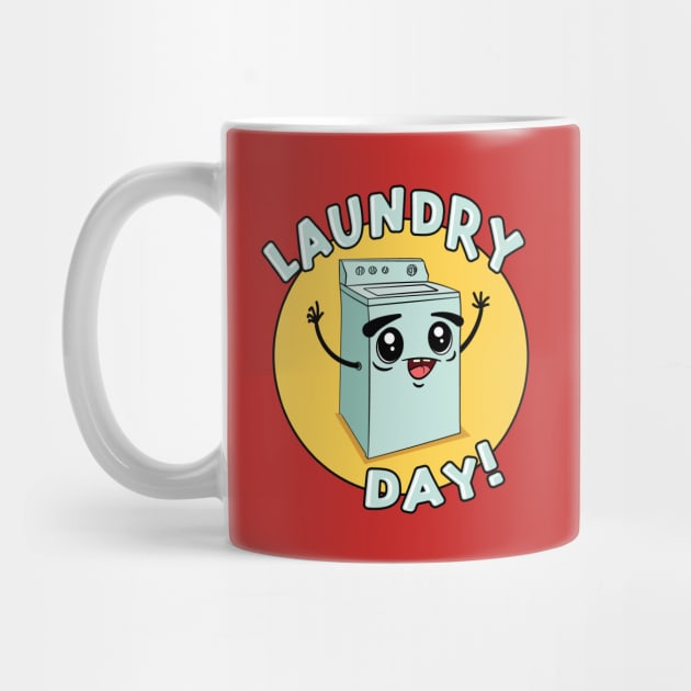 Laundry Day Cute Kawaii Washing Machine by Huhnerdieb Apparel